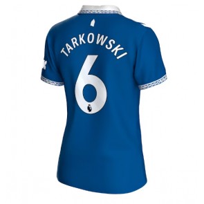 Everton James Tarkowski #6 Dámské Domácí Dres 2023-24 Krátký Rukáv